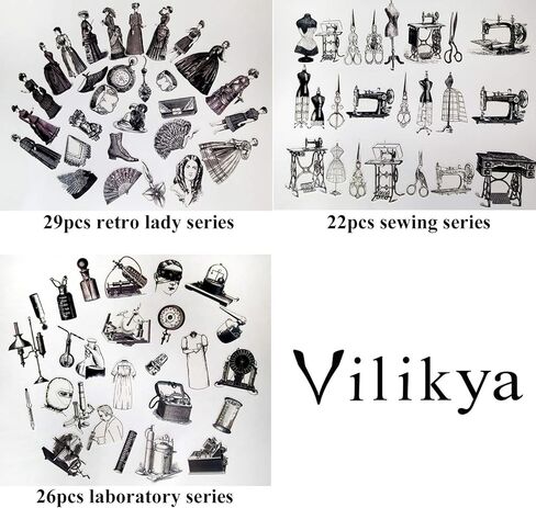 77pcs Vintage Stickers for Scrapbooking Ephemera for Junk Journals Retro Paper for Scrapbook Supplies Kit, Translucent Embellishments for Aesthetic Ephemera,Collage,Travel by Vilikya in Kuwait