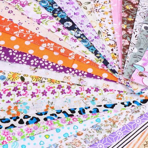 بيسبورتابل 50 قطعة من الواح قماش اللباد القطنية المطبوعة على شكل مربعات للخياطة مسبقة القطع للخياطة اليدوية والحرف اليدوية المرقعة ديكور المزرعة 20 سم in Kuwait