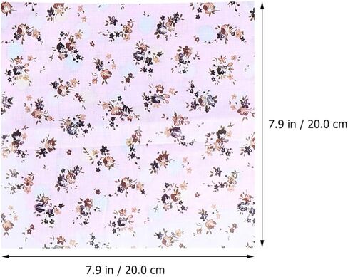 بيسبورتابل 50 قطعة من الواح قماش اللباد القطنية المطبوعة على شكل مربعات للخياطة مسبقة القطع للخياطة اليدوية والحرف اليدوية المرقعة ديكور المزرعة 20 سم in Kuwait