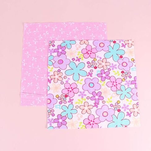 بيسبورتابل 50 قطعة من الواح قماش اللباد القطنية المطبوعة على شكل مربعات للخياطة مسبقة القطع للخياطة اليدوية والحرف اليدوية المرقعة ديكور المزرعة 20 سم in Kuwait