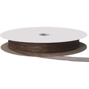 1/8 inch Wide Shimmer Sheer Organza Ribbon 100 Yards Brown in Saudi Arabia