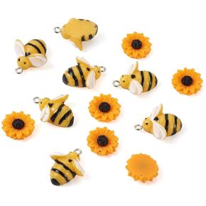 Cheriswelry 60Pcs Electroplate Resin Bear Pendants Transparent Bear Resin Charms Colorful Bear Dangle Charms 25-32mm for DIY Necklace Bracelet Earring Key Chain Jewelry Making