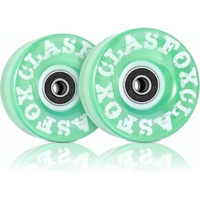 78A Indoor or Outdoor 65x35mm Quad Roller Skate Wheels with ABEC-9 Bearings 8 Pcs