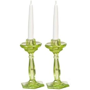 Melody Jane Dollhouse Green Candlesticks Chrysnbon Miniature Dining Accessory in Saudi Arabia