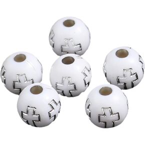 Small Round Spacer Beads, 500 Pack, 8mm (1/3 Inch) with 2mm Hole, Acrylic (Mary) in Saudi Arabia