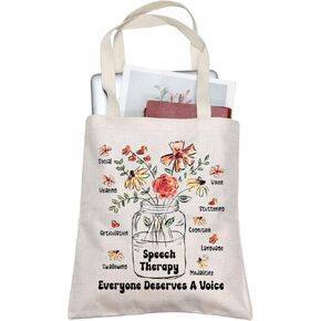 TOBGBE Speech Therapy Tote Bag - SLP & OT Graduation Gift - Appreciation Gift for Speech Language Pathologist in Kuwait