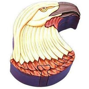 South Asian Handicrafts Eagle Head Secret Handcrafted Wooden Puzzle Box in Kuwait