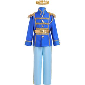 IBAKOM Prince Charming Costume for Boys Halloween Christmas Cosplay Outfits Toddler Medieval Royal Knight Fairytale Dress Up in Kuwait