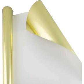 JAM Paper Gift Wrap - Metallic Wrapping Paper - 25 Sq Ft - Gold Foil - Roll Sold Individually