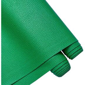 XHT Lychee Texture Vinyl Solid Color Faux Leather Fabric for Hair Bows Jewelry Making (Bright Cerulean)