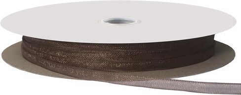 1/8 inch Wide Shimmer Sheer Organza Ribbon 100 Yards Brown in Saudi Arabia