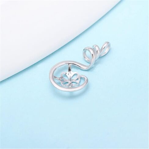 LGSY Twisted Pendants for Pearl Sterling Silver, Pearl Pendant Accessories/Fitting/Mounts with Pearl Bead Bail Pin for Women Jewelry Making in Saudi Arabia
