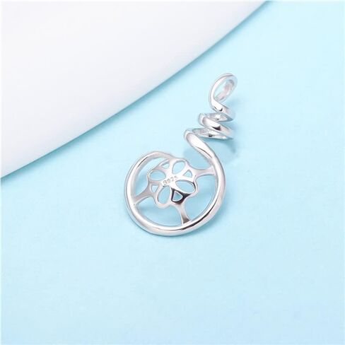 LGSY Twisted Pendants for Pearl Sterling Silver, Pearl Pendant Accessories/Fitting/Mounts with Pearl Bead Bail Pin for Women Jewelry Making in Saudi Arabia