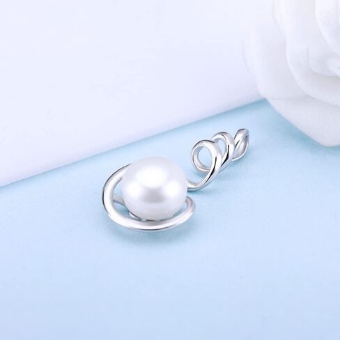 LGSY Twisted Pendants for Pearl Sterling Silver, Pearl Pendant Accessories/Fitting/Mounts with Pearl Bead Bail Pin for Women Jewelry Making in Saudi Arabia
