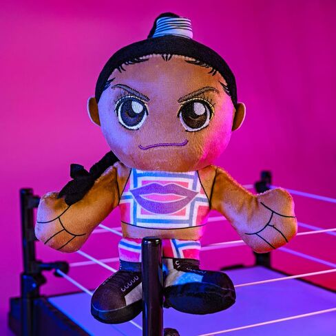 Bleacher Creatures WWE Diva Bianca Belair مقاس 8 بوصات كوريشا من القطيفة - لعبة ناعمة مستوحاة من تشيبي in Kuwait