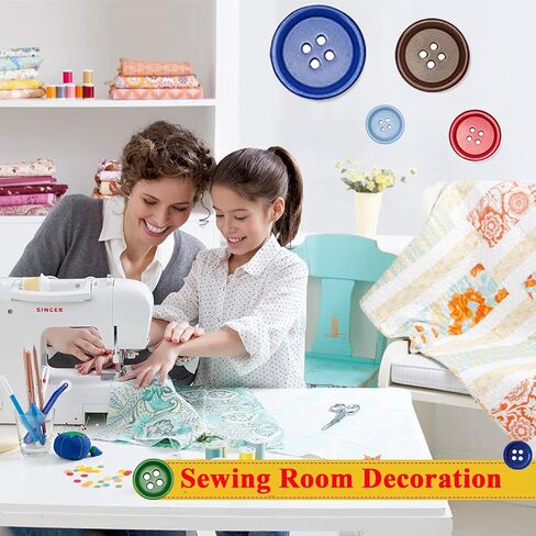 Craft Buttons for Sewing Supplies-Large Assorted Jean Coat Shirt Button-4 Hole 200 PCS Brooch Snaps Ornament Buckle for Clothes Dress Pant Hat Bag DIY Decoration-Mix Color 15mm Resin Sewing Clasp Kit in Saudi Arabia