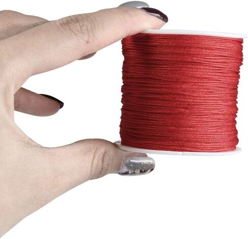 حبل خرز من النايلون من BUYGOO 15 لونًا 0.8 مم مطرز بخيط صيني من النايلون من نسيج شامبالا ماكريم، خيط خرز لصناعة السوار (735 مترًا إجماليًا) in Kuwait