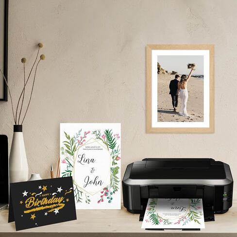 200 حزمة من ورق البطاقات مقاس 5 × 7، ورق بطاقات بوزن 250 جرامًا للمتر المربع/92 رطلًا، ورق طابعة بطاقات سميك باللونين الأبيض والأسود، ورق بطاقات ثقيل فارغ للدعوات، وصنع بطاقات التهنئة، والبطاقات البريدية، والصور in Kuwait