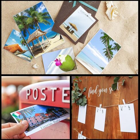 200 حزمة من ورق البطاقات مقاس 5 × 7، ورق بطاقات بوزن 250 جرامًا للمتر المربع/92 رطلًا، ورق طابعة بطاقات سميك باللونين الأبيض والأسود، ورق بطاقات ثقيل فارغ للدعوات، وصنع بطاقات التهنئة، والبطاقات البريدية، والصور in Kuwait