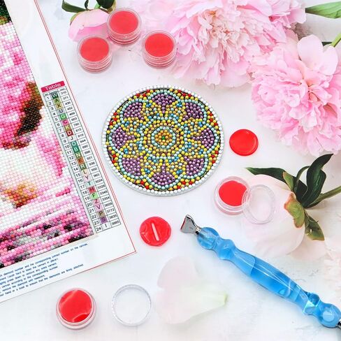 زينيري شمع الرسم الماسي مع صندوق تخزين، صلصال صمغ فني ماسي in Kuwait