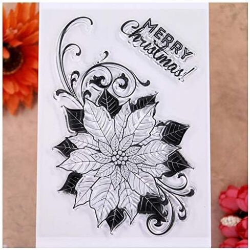 KWELLAM Merry Christmas Flowers Clear Stamps for Card Making Decoration and DIY Scrapbooking in Saudi Arabia