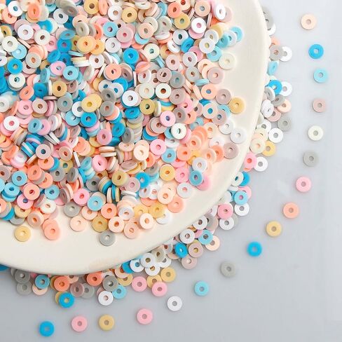 3840 قطعة 9 جدائل من خرز هيشي كلاي بوليمر كلاي مع خرز فاصل ذهبي لصنع المجوهرات بنفسك، مستلزمات صناعة الأساور والقلادات in Kuwait