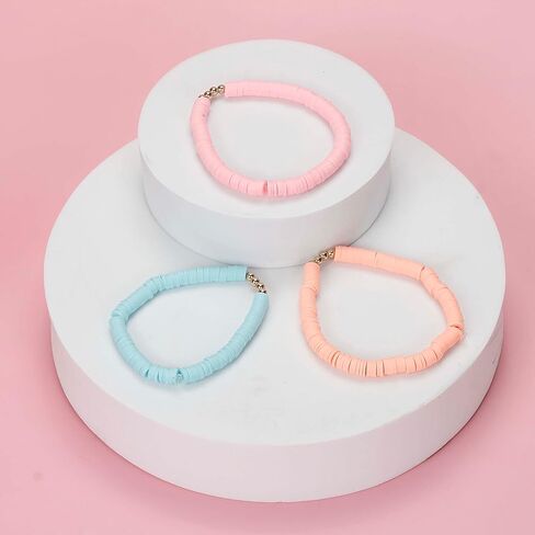 3840 قطعة 9 جدائل من خرز هيشي كلاي بوليمر كلاي مع خرز فاصل ذهبي لصنع المجوهرات بنفسك، مستلزمات صناعة الأساور والقلادات in Kuwait