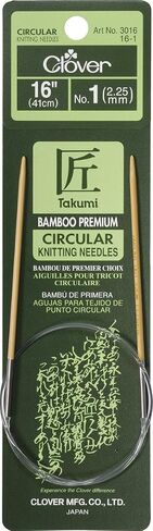 Clover Bamboo Circular Knitting Needles Takumi, 16-Inch Size 01 in Saudi Arabia
