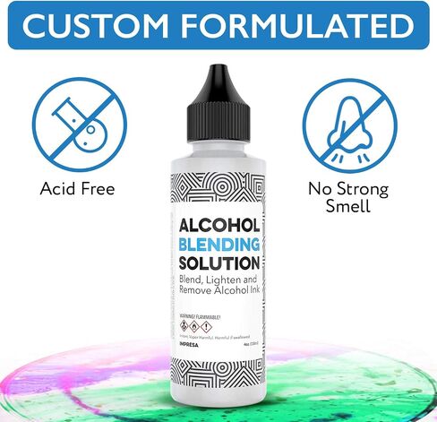 4 oz Alcohol Blending Solution –Multipurpose – Made in USA - for All Brands Including Compatible with Adirondack (R) Alcohol Ink Colors in Saudi Arabia