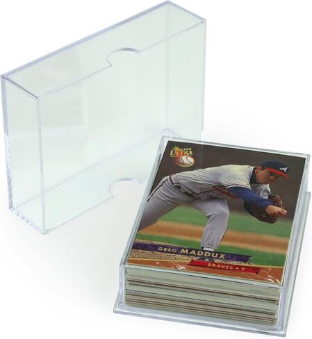 BCW 2-Piece 50 Card Slider Box - 5 ct | Premium Trading Card Storage | Sturdy, Stackable, Crystal-Clear Design for Magic The Gathering, Yu-Gi-Oh, Football, Basketball, Baseball Cards in Saudi Arabia