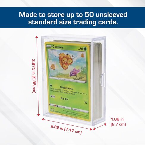 BCW 2-Piece 50 Card Slider Box - 5 ct | Premium Trading Card Storage | Sturdy, Stackable, Crystal-Clear Design for Magic The Gathering, Yu-Gi-Oh, Football, Basketball, Baseball Cards in Saudi Arabia