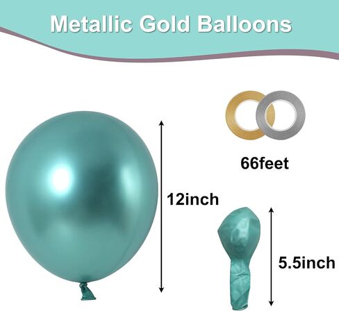 RUBFAC 150pcs Metallic Balloons 12inch 10 Assorted Colors Latex Balloons for Birthday Party Arch Decoration Wedding Birthday Baby Shower in Saudi Arabia
