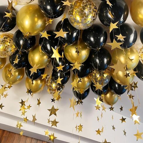 مجموعة قوس إكليل 2024 من Happy New Year، بالونات من رقائق الفويل 2024 باللونين الأسود والذهبي، لوازم حفلات رأس السنة الجديدة، لافتة سنة جديدة سعيدة 2024 لديكور حفلات رأس السنة الجديدة. in Kuwait