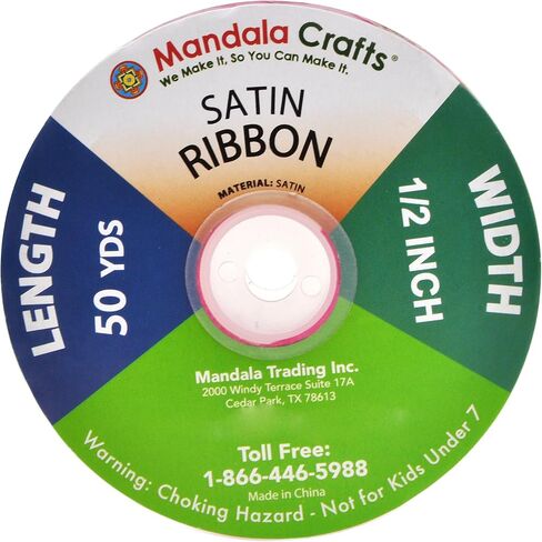 Mandala Crafts Hot Pink 3 Inch Satin Ribbon for Crafts, 25 Yards in Saudi Arabia