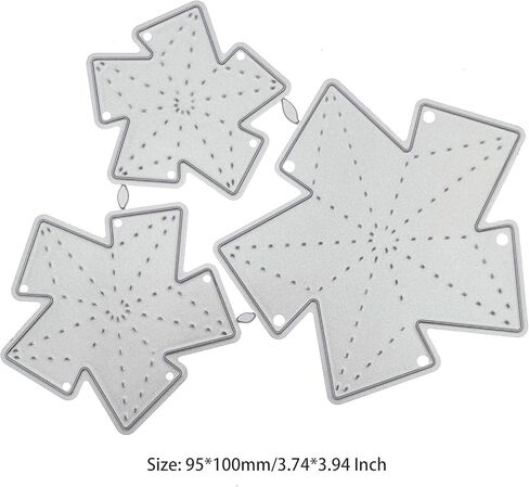 مجموعة قوالب تقطيع معدنية ثلاثية الابعاد بتصميم خمس نجوم من الستيل الكربوني، قوالب استنسل منقوشة للحرف اليدوية، قالب تثقيب يدوي للالبوم والصور والورق والبطاقات والمغلفات والهدايا in Kuwait