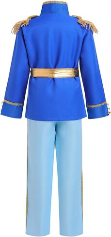 IBAKOM Prince Charming Costume for Boys Halloween Christmas Cosplay Outfits Toddler Medieval Royal Knight Fairytale Dress Up in Kuwait