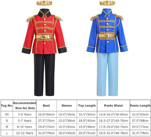 IBAKOM Prince Charming Costume for Boys Halloween Christmas Cosplay Outfits Toddler Medieval Royal Knight Fairytale Dress Up in Kuwait