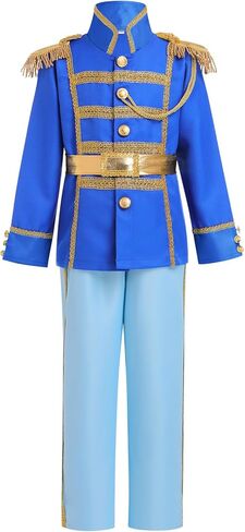 IBAKOM Prince Charming Costume for Boys Halloween Christmas Cosplay Outfits Toddler Medieval Royal Knight Fairytale Dress Up in Kuwait