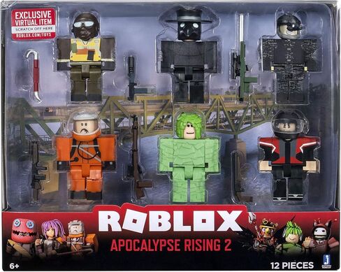 مجموعة Roblox Action - حزمة Apocalypse Rising 2 المكونة من ستة أشكال [تتضمن عنصرًا افتراضيًا حصريًا] in Kuwait
