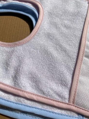 طقم مريلة اطفال قطنية بحواف زرقاء مكونة من 6 قطع من قماش ايدا القطني 16 قطعة، منطقة 100 × 40 ايدا غرزة متقاطعة، هدية للام، مريلة بغرز متقاطعة يمكنك صنعها بنفسك in Kuwait