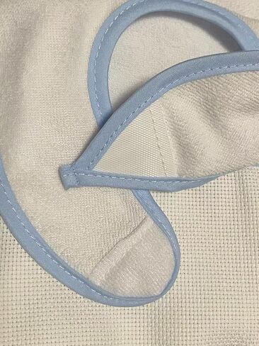 طقم مريلة اطفال قطنية بحواف زرقاء مكونة من 6 قطع من قماش ايدا القطني 16 قطعة، منطقة 100 × 40 ايدا غرزة متقاطعة، هدية للام، مريلة بغرز متقاطعة يمكنك صنعها بنفسك in Kuwait