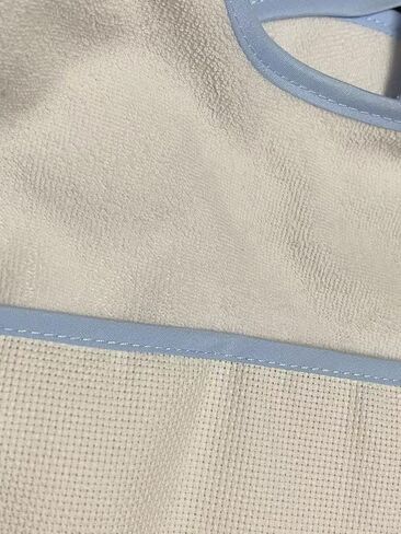 طقم مريلة اطفال قطنية بحواف زرقاء مكونة من 6 قطع من قماش ايدا القطني 16 قطعة، منطقة 100 × 40 ايدا غرزة متقاطعة، هدية للام، مريلة بغرز متقاطعة يمكنك صنعها بنفسك in Kuwait