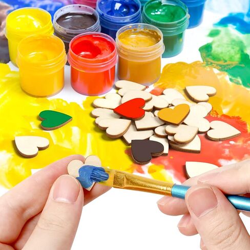 بوبوك 300 قطعة 1 بوصة خشب القلب القواطع غير منتهية شرائح خشبية على شكل قلب فارغة أقراص كتاب الضيوف علامة الخشب فارغة قطع الأعمال اليدوية لتزيين الزفاف عيد الميلاد لوازم DIY in Kuwait