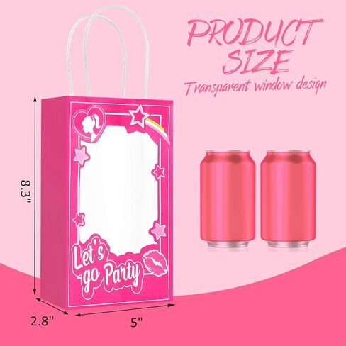 12 قطعة حقيبة هدايا للحفلات للفتيات باللون الوردي حقيبة هدايا دمية وردية ساخنة لحفلات أعياد الميلاد وحفلات الزفاف وصناديق الحلوى للفتيات وحفلات أعياد الميلاد وحفلات الزفاف وحفلات الزفاف in Kuwait