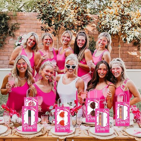 12 قطعة حقيبة هدايا للحفلات للفتيات باللون الوردي حقيبة هدايا دمية وردية ساخنة لحفلات أعياد الميلاد وحفلات الزفاف وصناديق الحلوى للفتيات وحفلات أعياد الميلاد وحفلات الزفاف وحفلات الزفاف in Kuwait