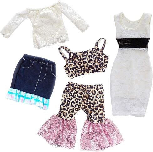 طقم ملابس الدمية للبنات من ZITA ELEMENT 3 مجموعات أنيقة 28 بوصة - ملابس كاجوال عالية الجودة مصنوعة يدويًا مجموعة ملابس الحفلات in Kuwait