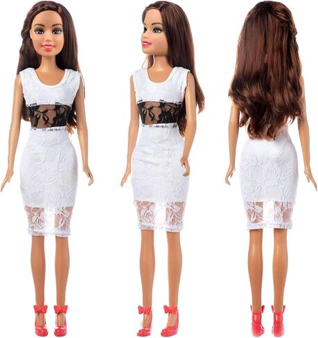 طقم ملابس الدمية للبنات من ZITA ELEMENT 3 مجموعات أنيقة 28 بوصة - ملابس كاجوال عالية الجودة مصنوعة يدويًا مجموعة ملابس الحفلات in Kuwait