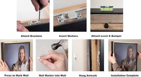 Fletcher® Picture Perfect No-Wire Hanging Kit, Hang Wall Art up to 50lbs. (25-PK-Bulk Metal) in Kuwait