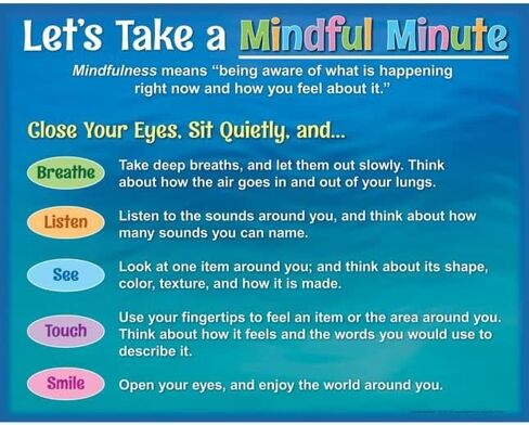 Really Good Stuff Lets Take A Mindful Minute Laminated Poster in Saudi Arabia