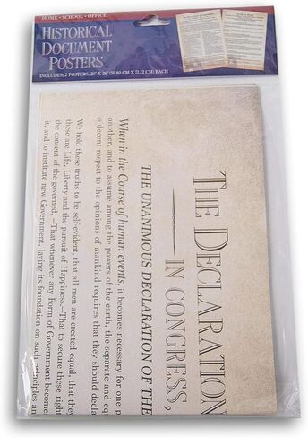 ملصقات وثائق تاريخية لحصول الفصل الدراسي الأمريكي - إعلان الاستقلال وسام الحقوق - 50.8 × 71.12 سم لكل منها in Kuwait